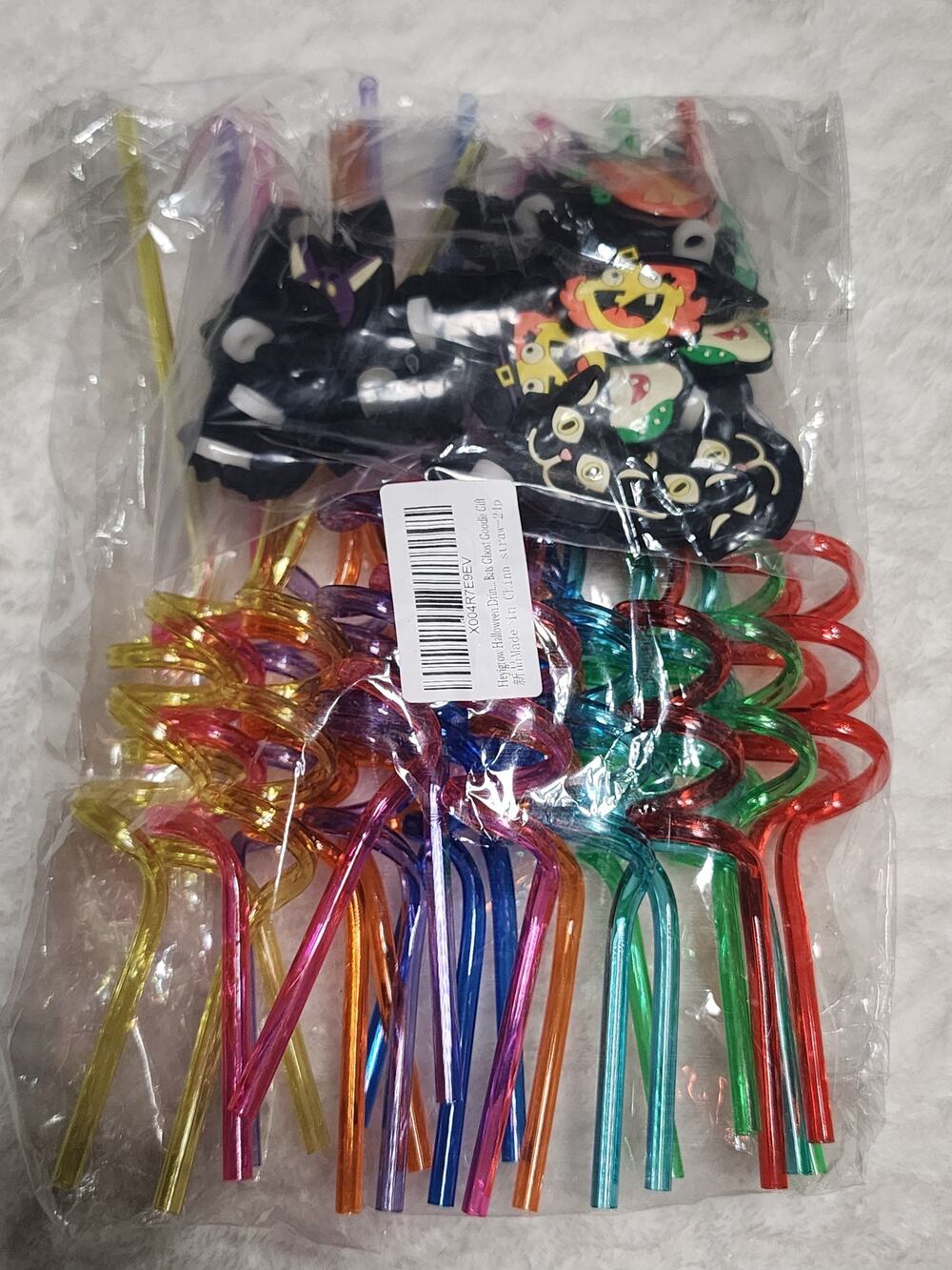 Halloween fun bundle! 24 crazy straws and pumpkin lights!